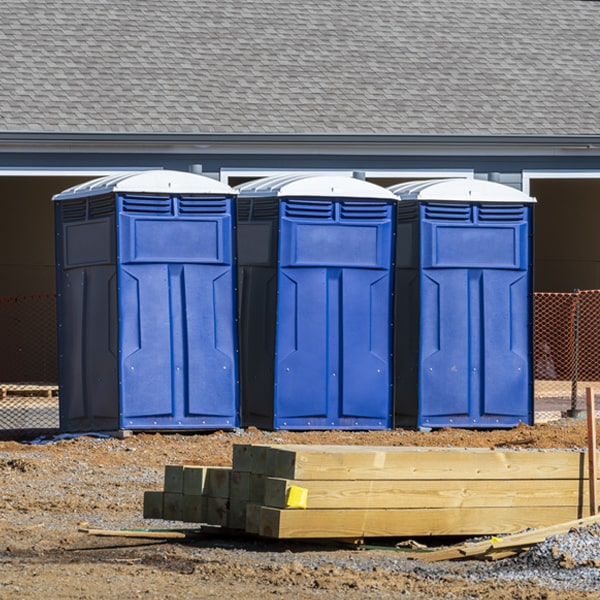 what is the expected delivery and pickup timeframe for the portable restrooms in May Creek Washington